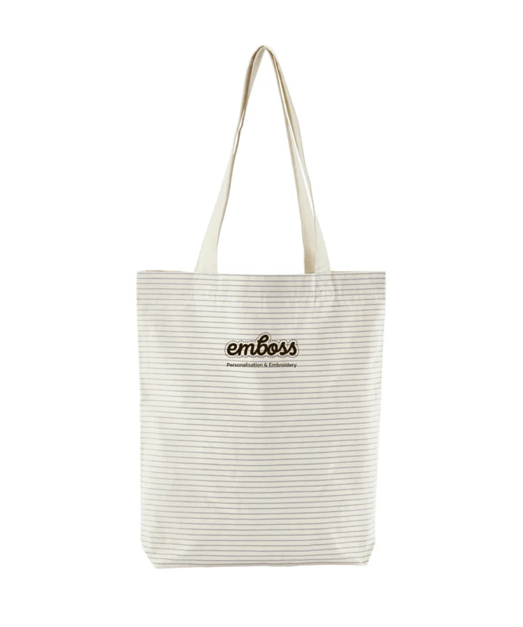 Striped organic cotton tote