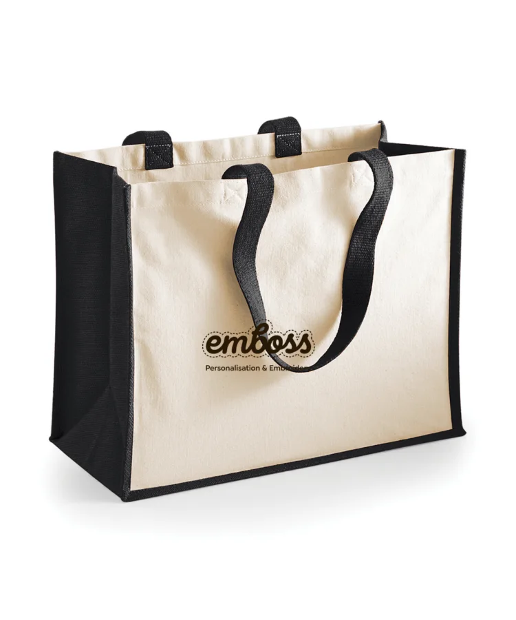Printers jute classic shopper in Black
