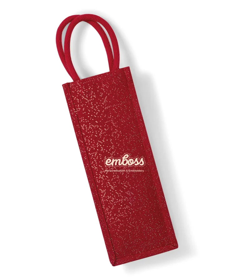Shimmer jute bottle bag