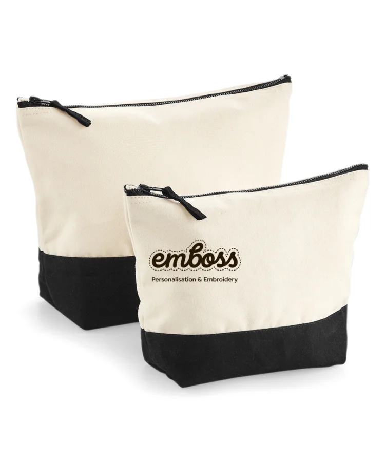 Dipped base canvas accessory bag