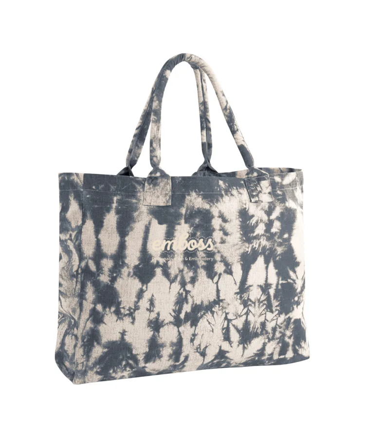 Tie-dye canvas tote bag