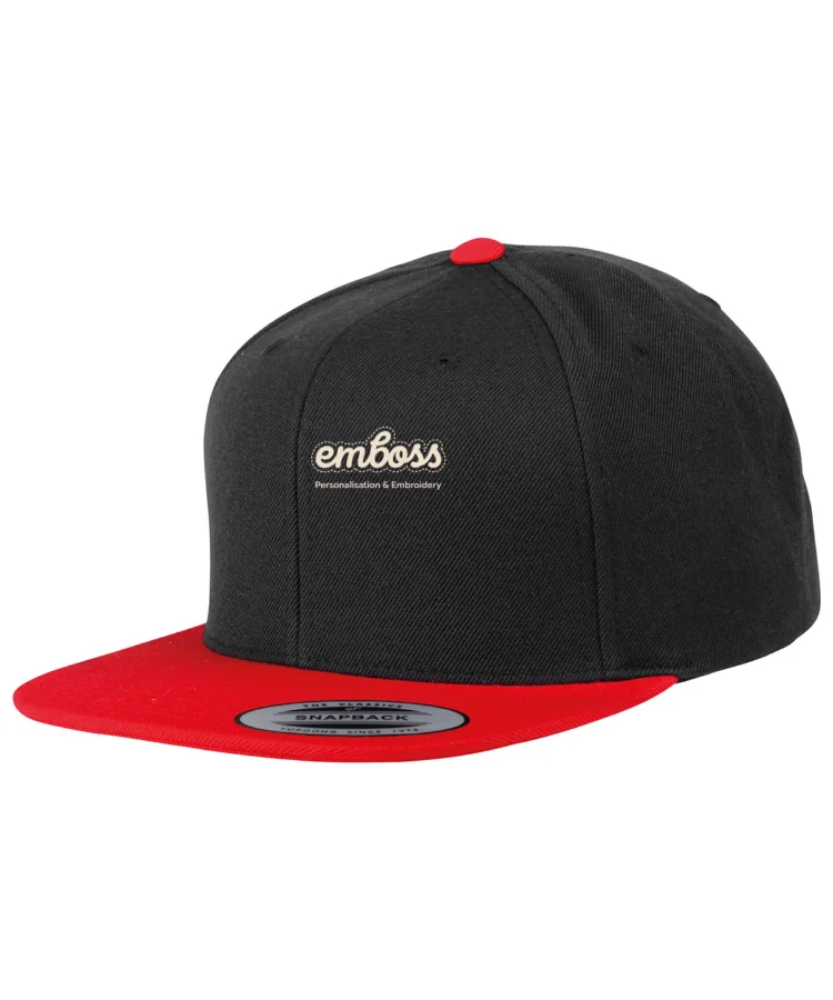 Varsity snapback (6089MT) in Black/Red