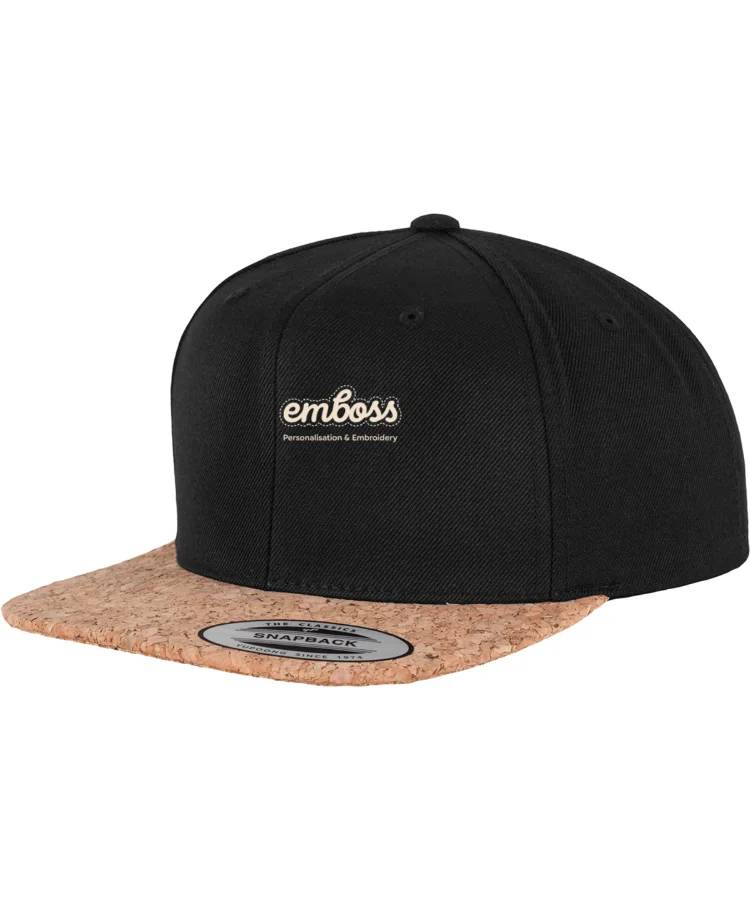 Cork snapback (6089CO) in Black