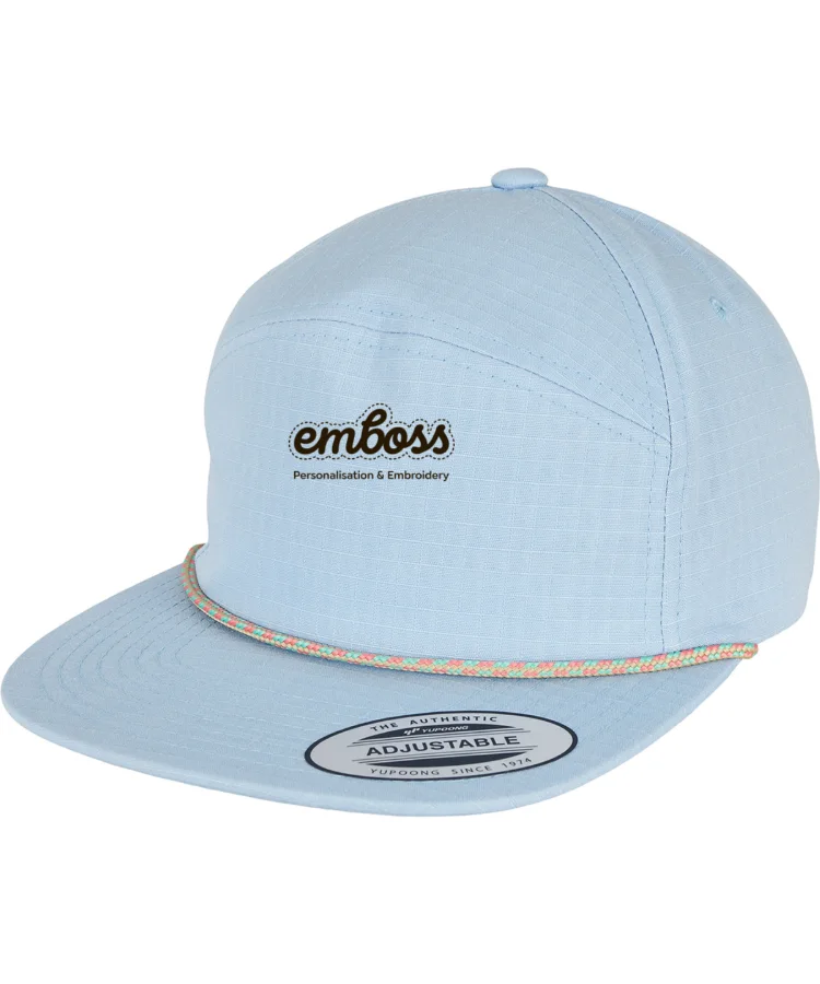 Colour braid jockey cap (7005CB) in Light Blue