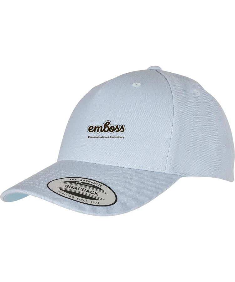 YP classics 5-panel premium curved visor snapback cap (5789M) in Ballad Blue