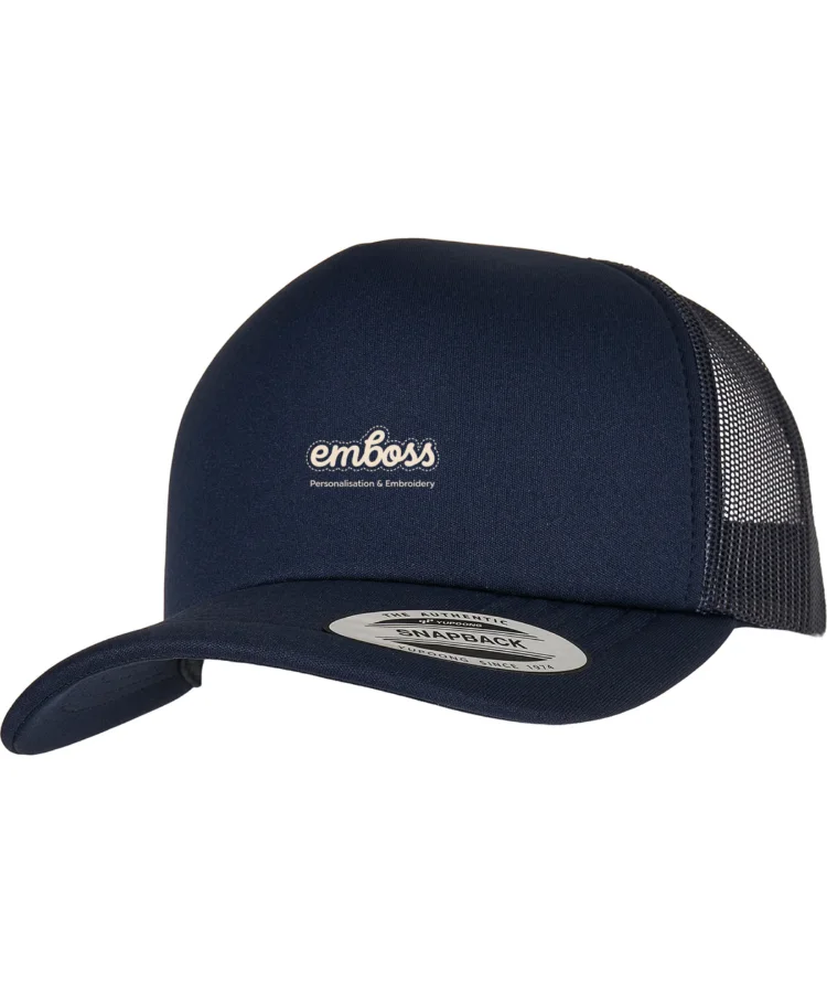 YP Classics® classic curved visor foam trucker cap (6320) in Navy